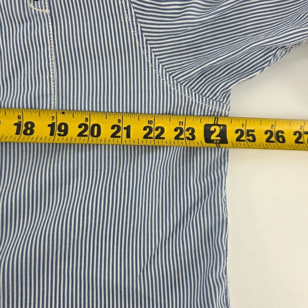 Tommy Bahama Jeans Island Crafted‎ Blue Striped Long Sleeve Shirt Mens X-Large
